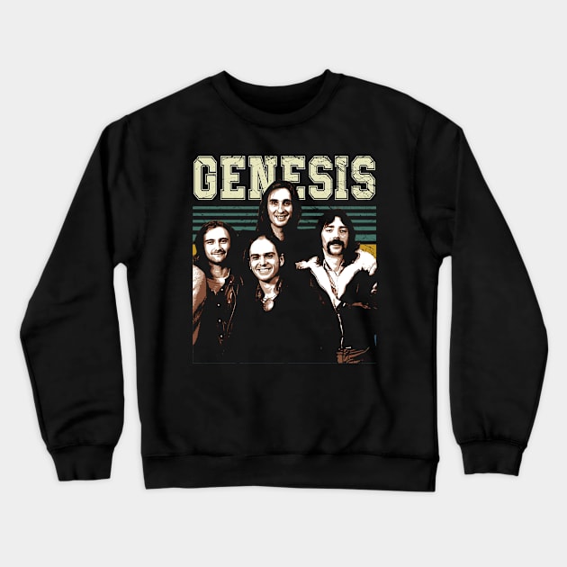 Lamb Lies Down on Broadway Threads Genesis Band T-Shirts, Explore Epic Style Narratives Crewneck Sweatshirt by Insect Exoskeleton